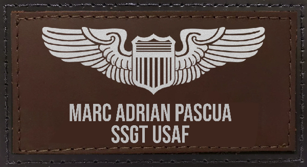 A2 Leather Jacket Name Tag <leather jacket patches><name patch>PASCUA