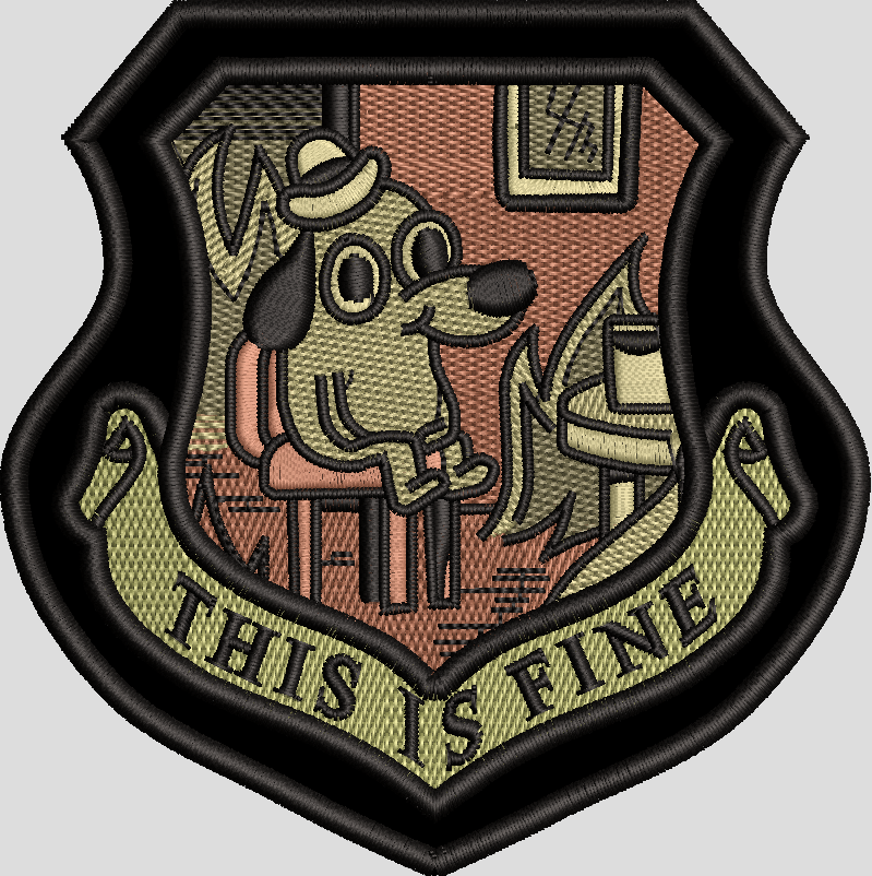 This Is Fine - A2 Patch (leather jacket) - OCP
