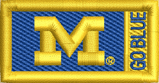 Patch Football College Michigan Toppa Ricamata Michigan Wolverines Ferro Da Stiro - Logo Calcio College, Gialla, Per Maglie Craft Toppe Porsche - Foto 8