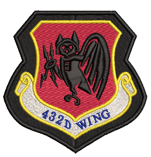 432D Wing Patch - Black background - Reaper Patches
