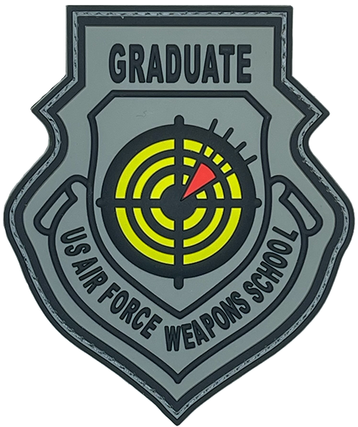 U.S. Air Force Weapons School Graduate INSTRUCTOR Patch - PVC Patch *BLACK BORDER*