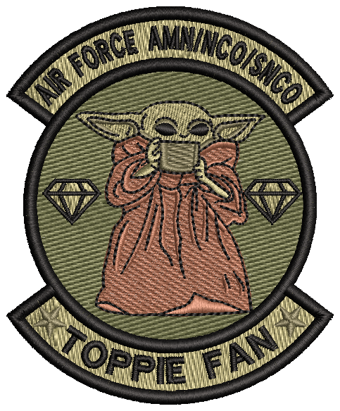 TOPPIE FAN - AIR FORCE AMN/NCO/SNCO TOP FAN- Patch