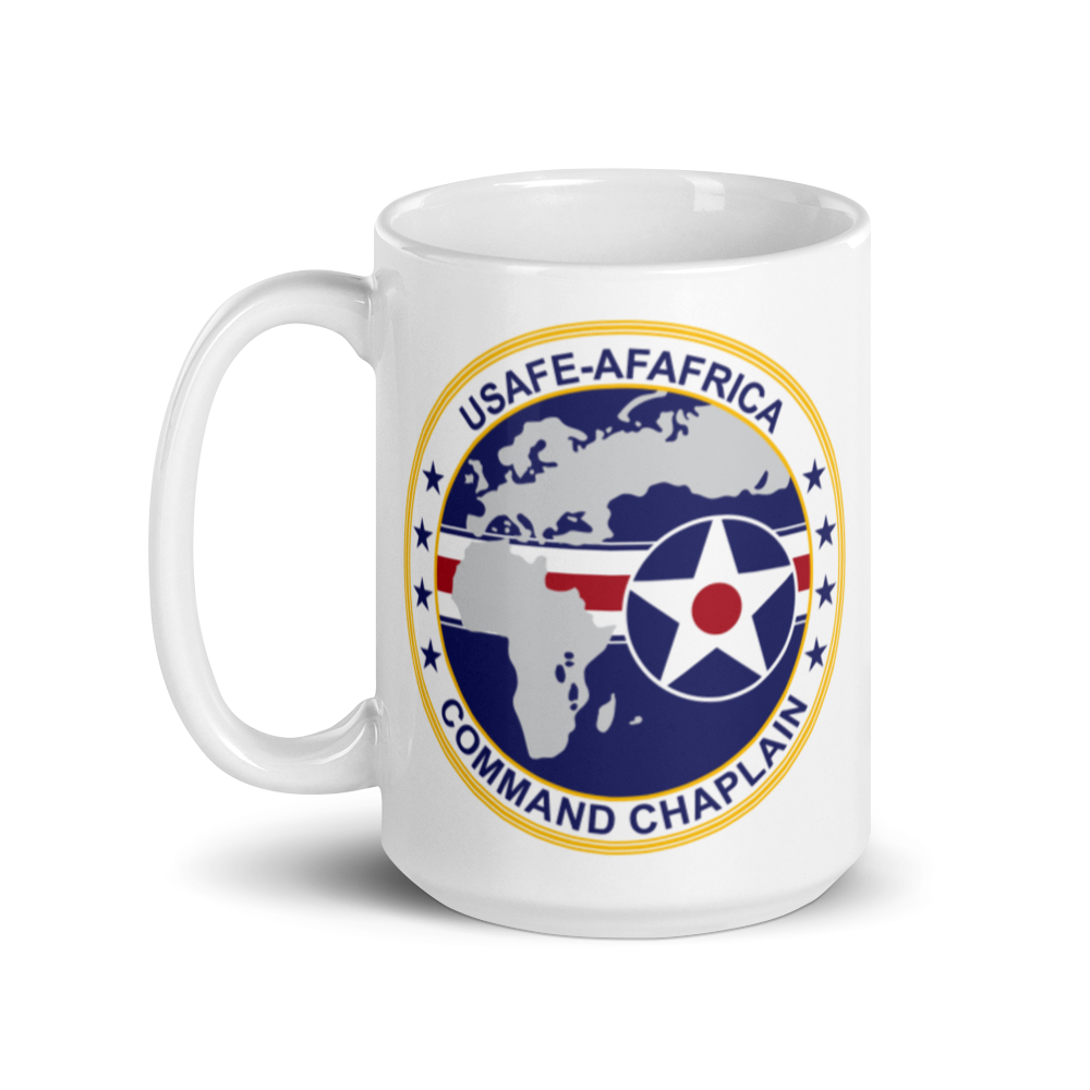 USAFE - AFAFRICA Command Chaplain - White glossy mug