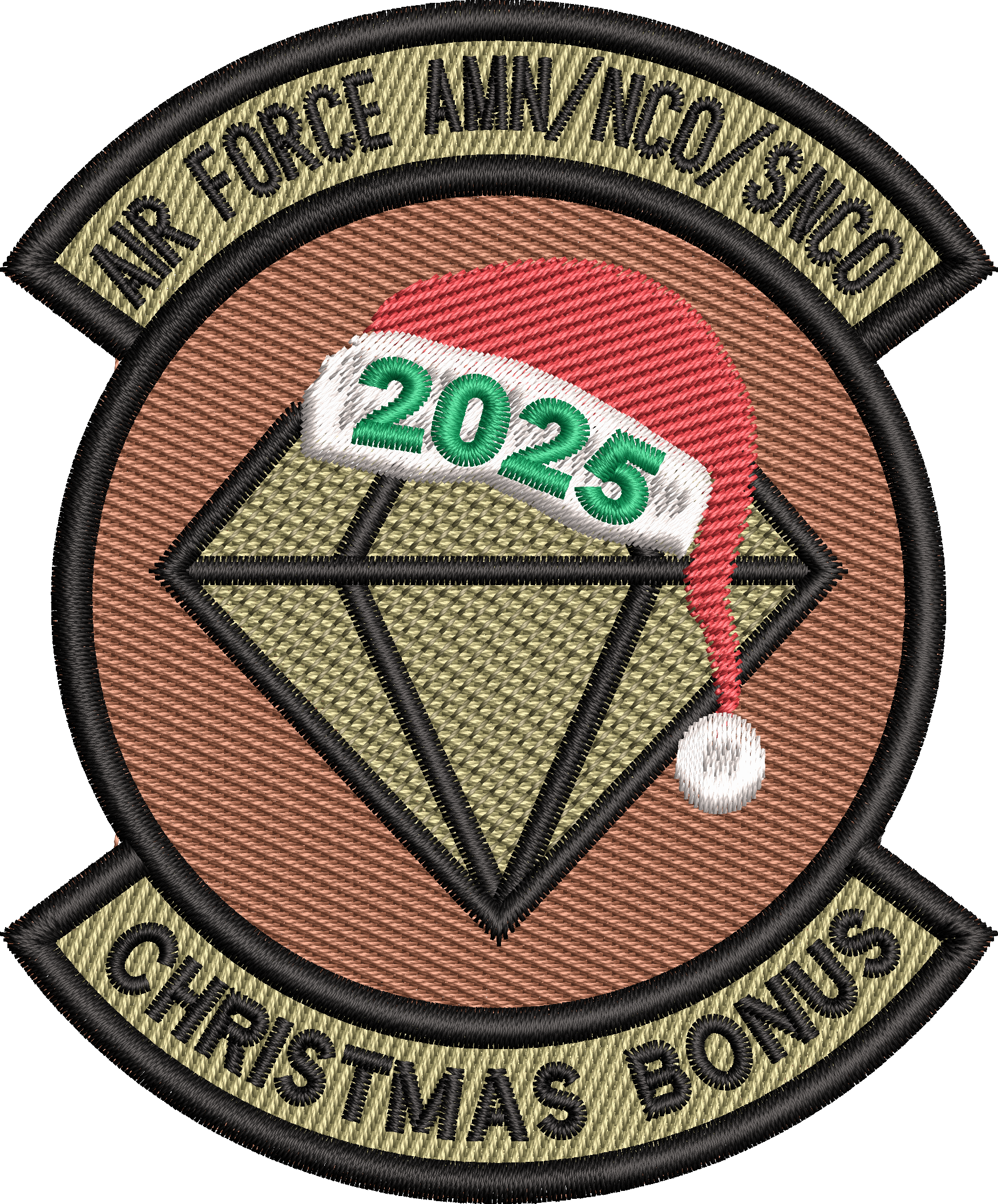 AIR FORCE AMN/NCO/SNCO -Christmas Bonus - Patch - 2025
