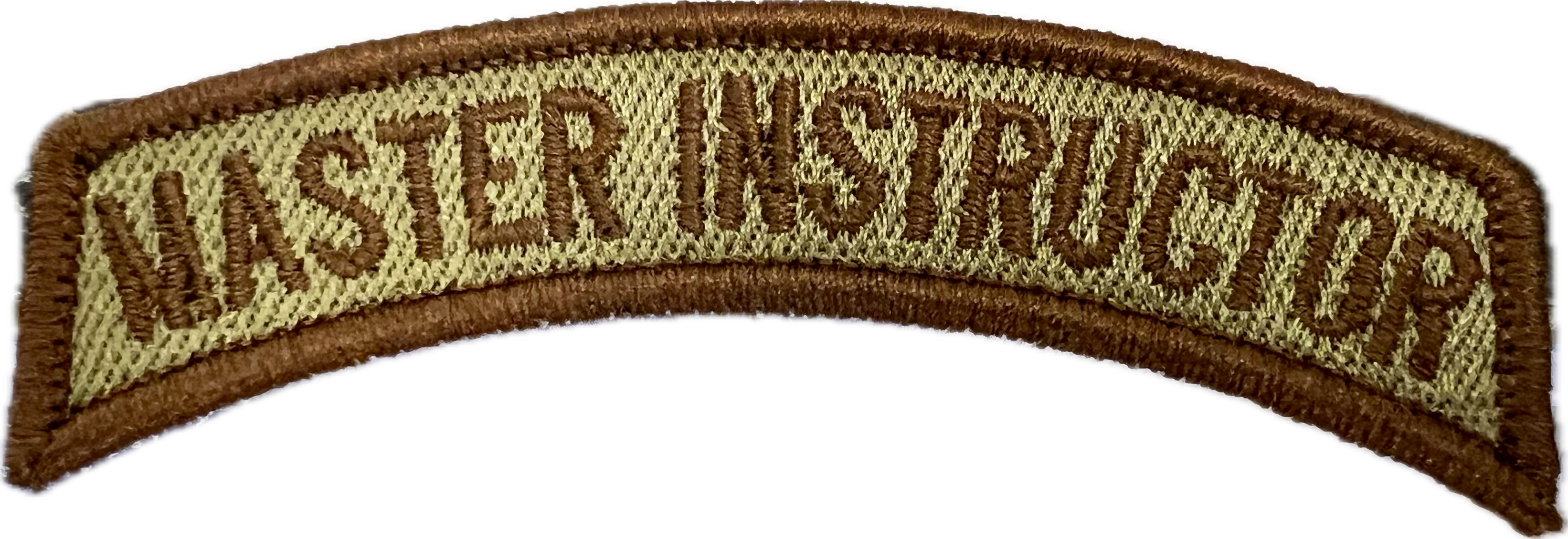 MASTER INSTRUCTOR - Rocker Tab (SPICE BROWN BORDER)