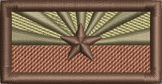 Arizona Flag- Brown - Pen Tab