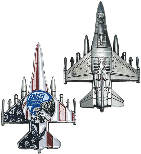 Aircraft Shaped Coin - F-16 Fighting Falcon