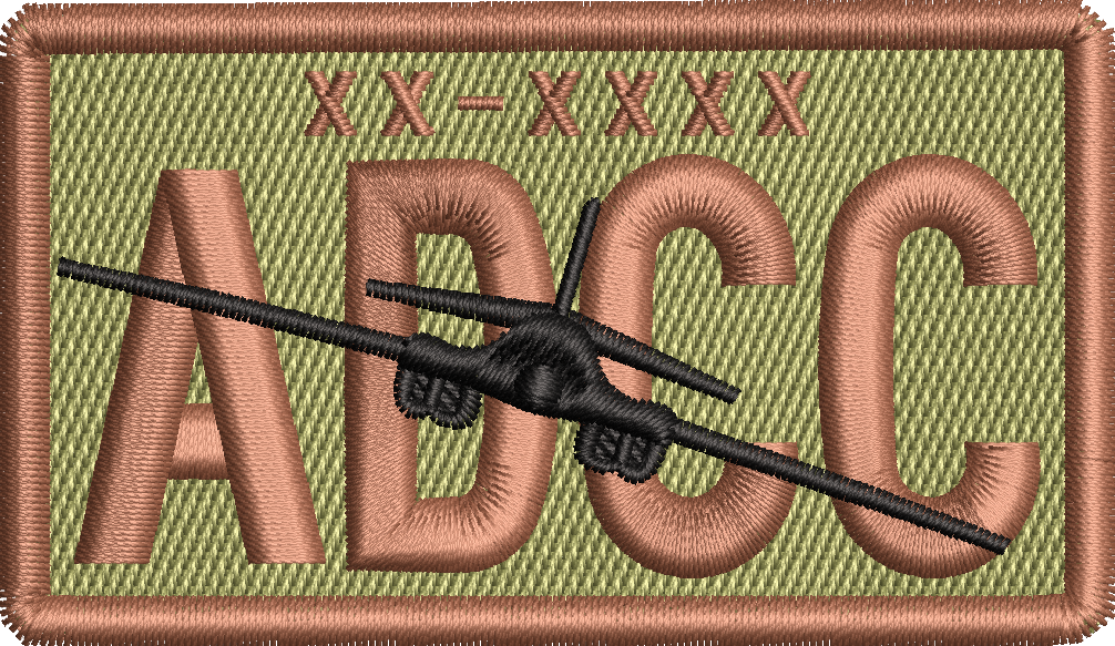 ADCC - Duty Identifier Patch with B-1 (Banked) *Custom Tail Numbers*
