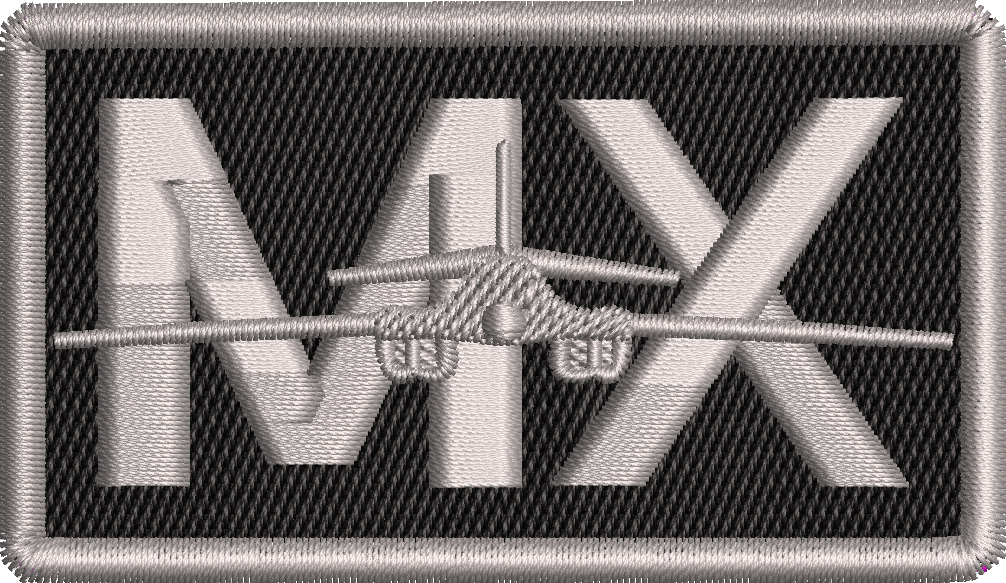 MX - Duty Identifier Patch with B-1 *BLACK AND SILVER*