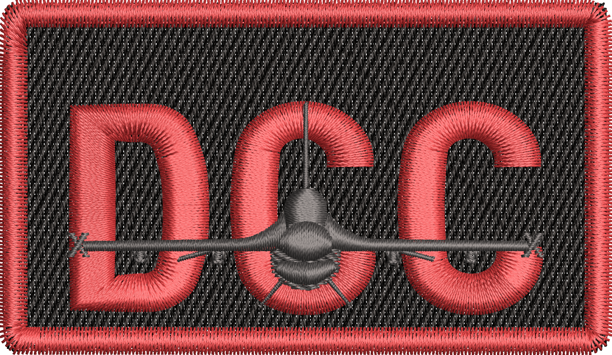 DCC - Duty Identifier Patch with F-16 *Custom Tail Numbers* Black and Red