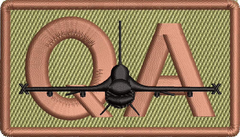 QA - Duty Identifier Patch with F-16