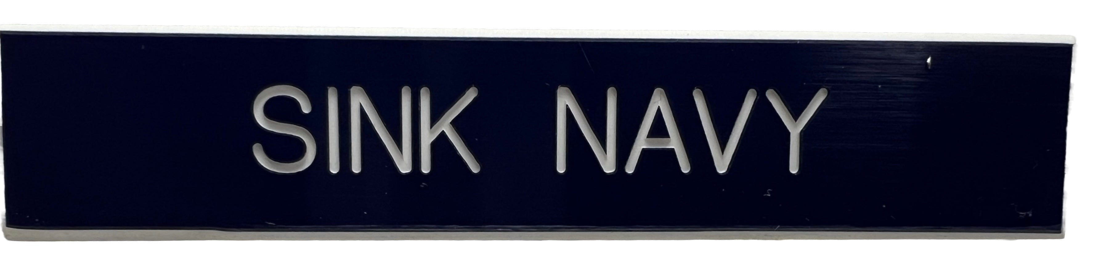 Sink Navy - USAF blues smooth plastic name tag.