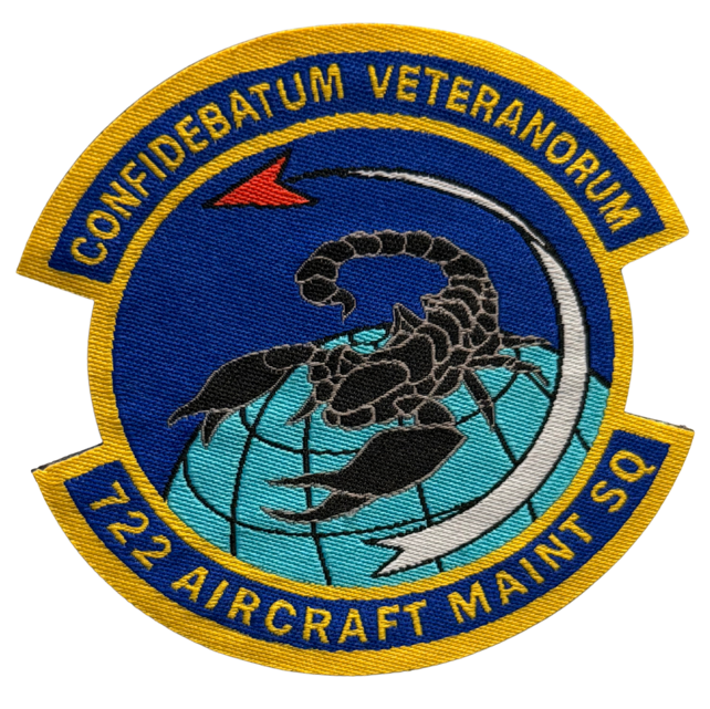 722 Aircraft Maint SQ - COLOR Woven patch