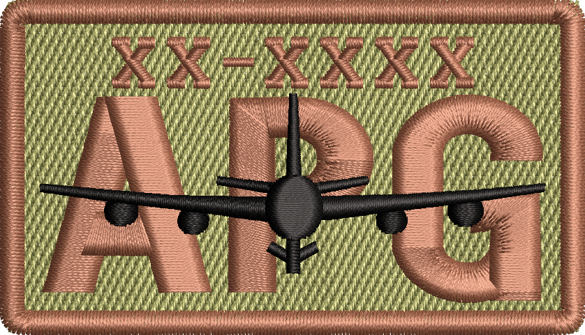 APG - Duty Identifier Patch with KC-135 *Custom Tail Numbers* (Spice Brown)