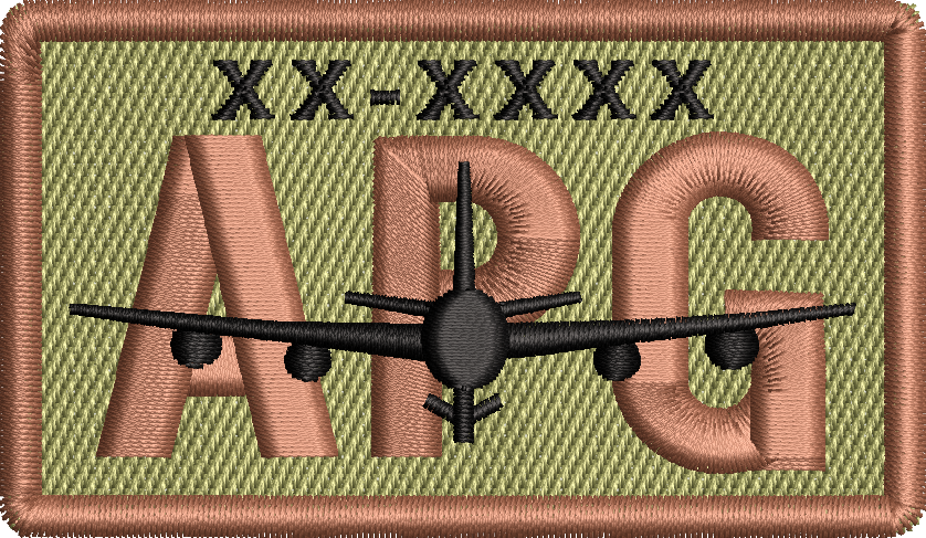 APG - Duty Identifier Patch with KC-135 *Custom Tail Numbers* (Black)