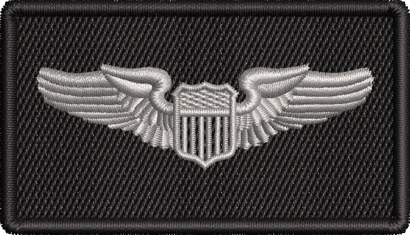 Pilot Wings - Duty Identifier Patch (Black and Grey)
