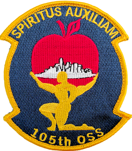 105th OSS Full Color Patch with Fastener (Spiritus Auxiliam)
