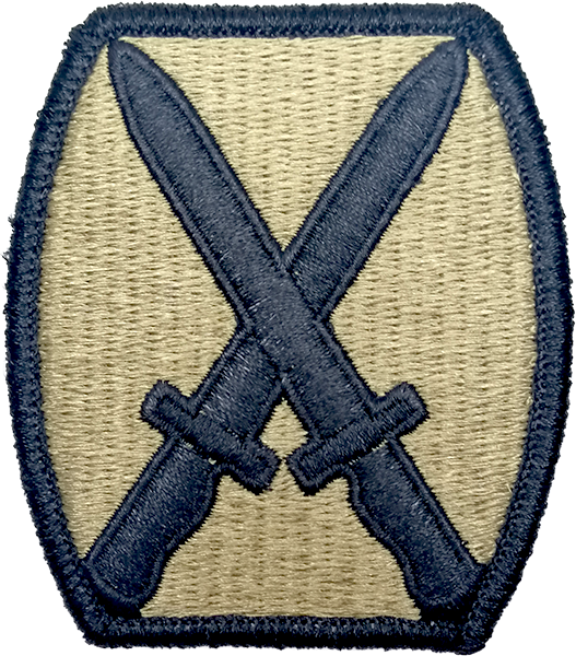 10th Infantry (Mountain) Division OCP Patch with Fastener