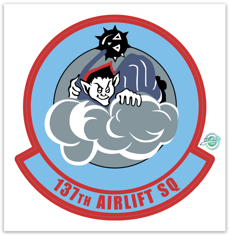 137th Airlift Squadron - Zap - Reaper Patches
