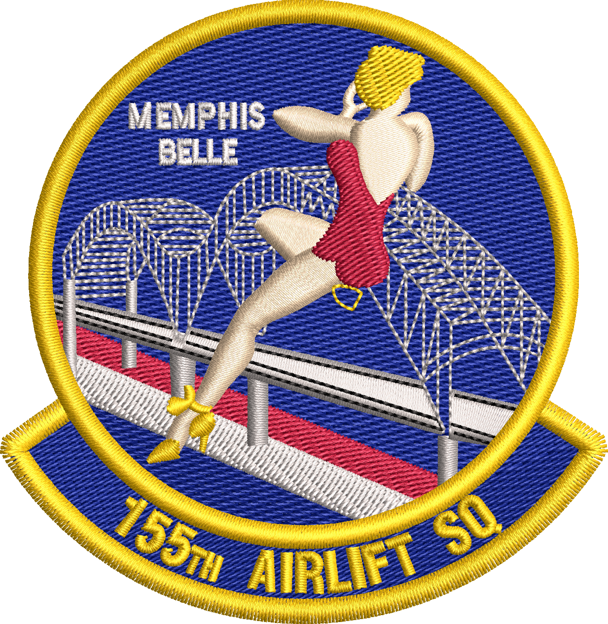 155th Airlift Squadron Patch -Color
