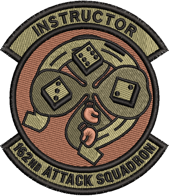162nd Attack Squadron (ATKS) Patch OCP Unofficial INSTRUCTOR