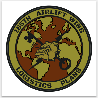165th Airlift Wing - Logistics Plans -  OCP (Sticker)