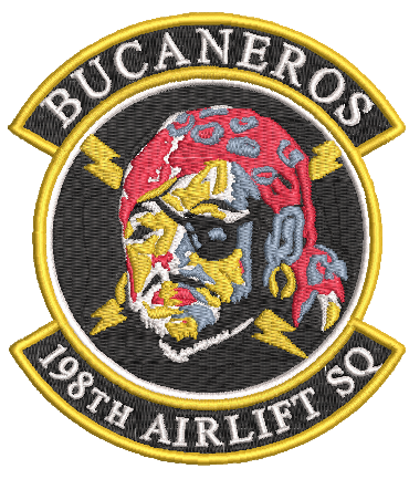 198th Airlift Sq Bucaneros - Reaper Patches