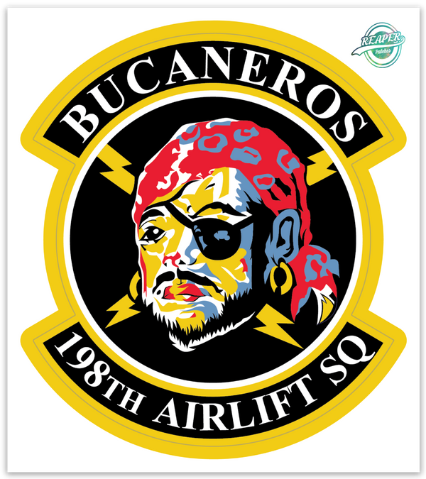 198th Airlift Sq Bucaneros - Zap - Reaper Patches