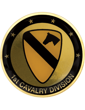 1st Cavalry Division Coin with Domed Enamel