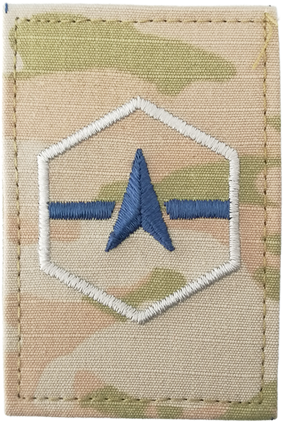 E-2 SPECIALIST- U.S. SPACE FORCE OCP RANK -- W/HOOK BACKING