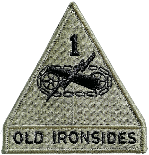 1st Armored Division OCP Patch with Fastener