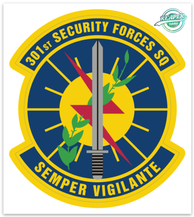 301st Security Forces Squadron- Zap - Reaper Patches