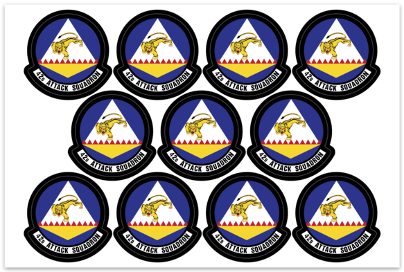 42d Attack Squadron - Zap 6x4" sheet - Reaper Patches