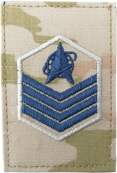 E-6 Technical Sergeant - U.S. SPACE FORCE OCP RANK -- W/HOOK BACKING