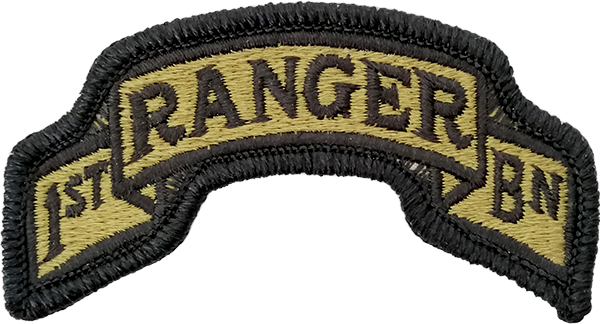 75th Ranger Regiment 1st Battalion Scroll OCP Patch with Fastener