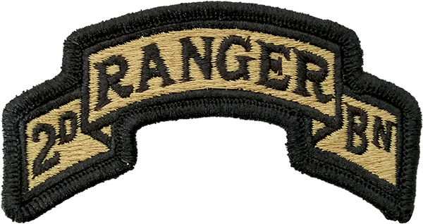 75th Ranger Regiment 2nd Battalion Scroll OCP Patch with Fastener