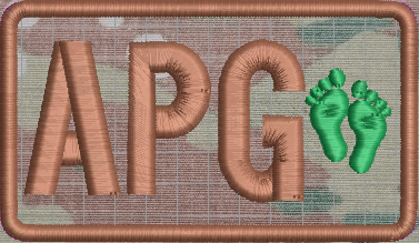 APG - Duty Identifier Patch on OCP Fabric with Green Feet