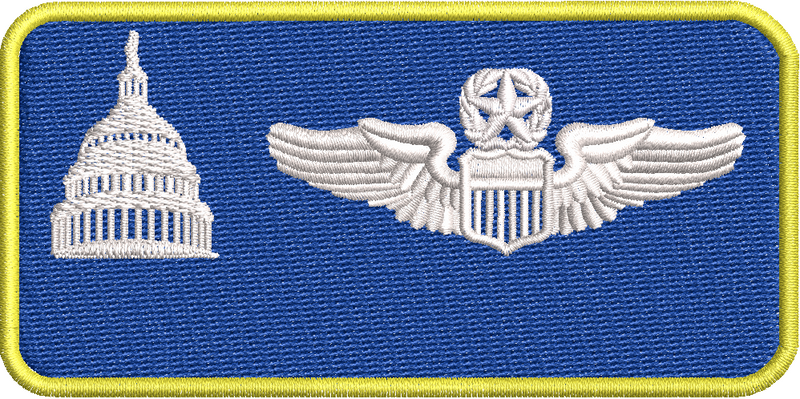 AFDW Pilot Name Tag w/Leather backing - Reaper Patches