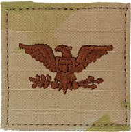 O6  Colonel - U.S. AIR FORCE OCP RANK -- W/HOOK BACKING