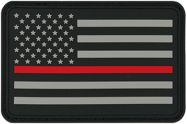 PVC FLAG PATCH - THIN RED LINE