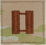 O3  Capt - U.S. AIR FORCE OCP RANK -- W/HOOK BACKING