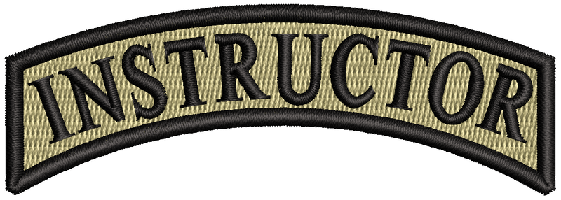 INSTRUCTOR - ROCKER TAB- BLACK TEXT