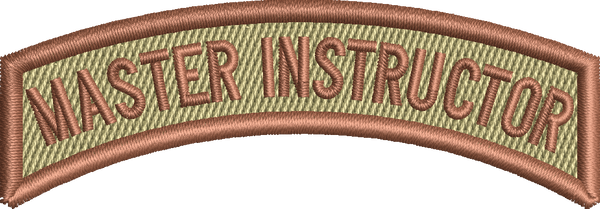 MASTER INSTRUCTOR - Rocker Tab (SPICE BROWN BORDER)