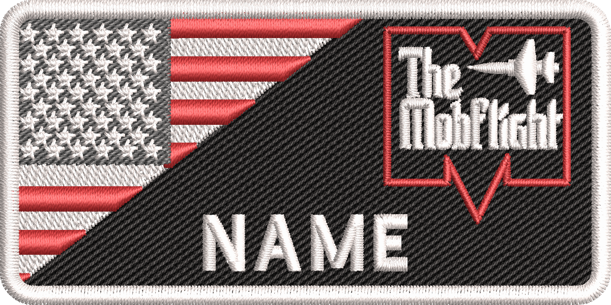 Mob Flight USA Flag Friday Name Tag