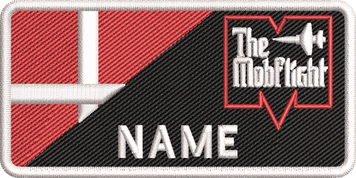 Mob Flight- Denmark Flag Friday Name Tag