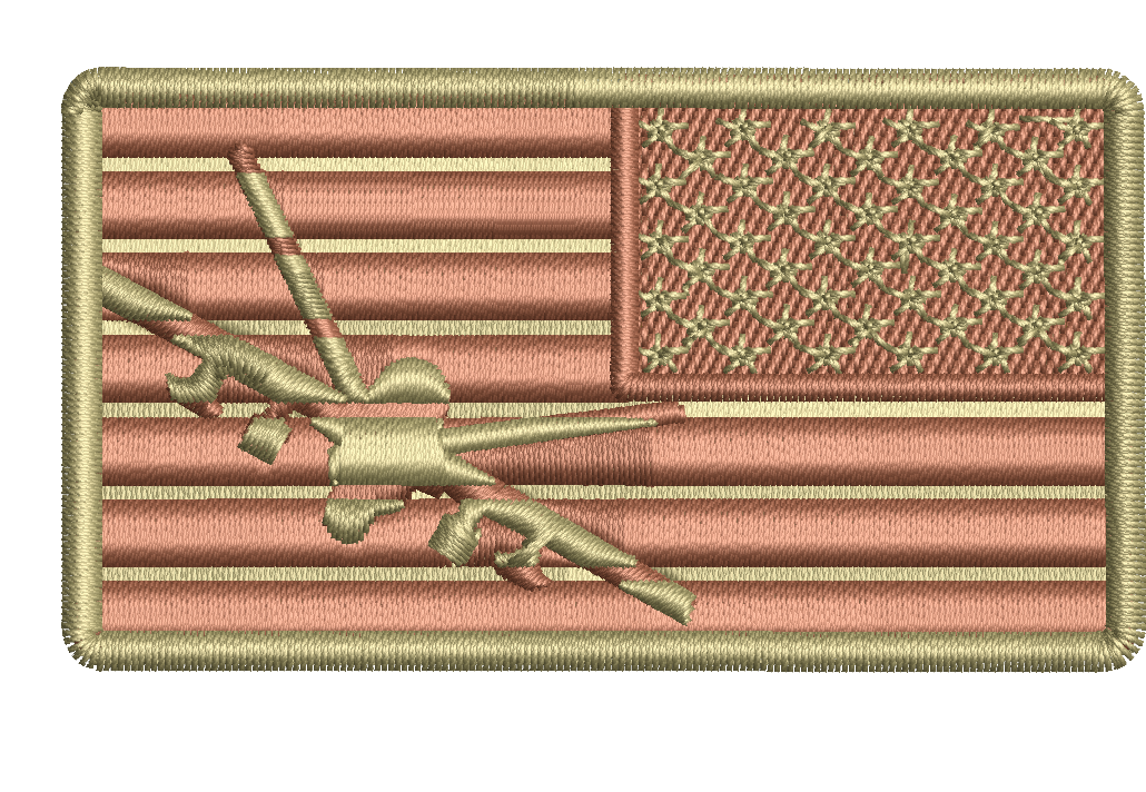 Spice Brown Reversed American Flag with MQ-9
