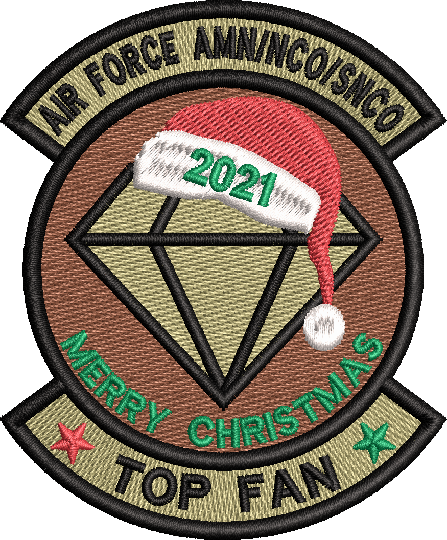 AIR FORCE AMN/NCO/SNCO TOP FAN- Patch- XMAS 2021