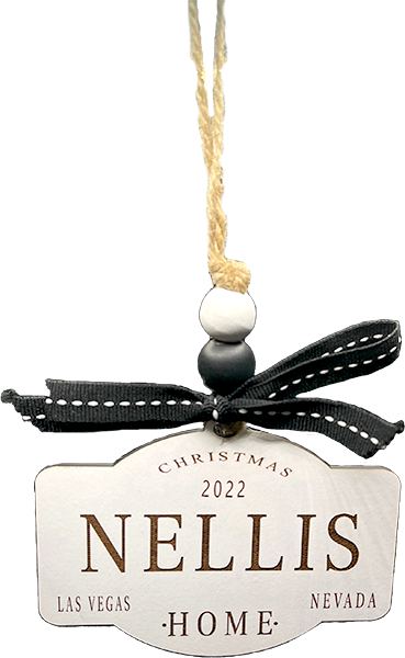 NELLIS - Wooden Christmas Ornament 2022
