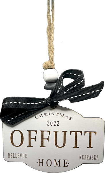 OFFUTT -Wooden Christmas Ornament 2022