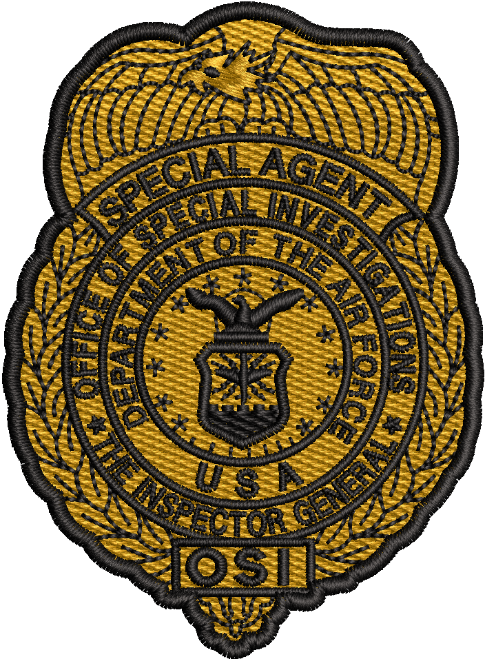 Office of Special Investigations (OSI) Badge Patch- *AF YELLOW*